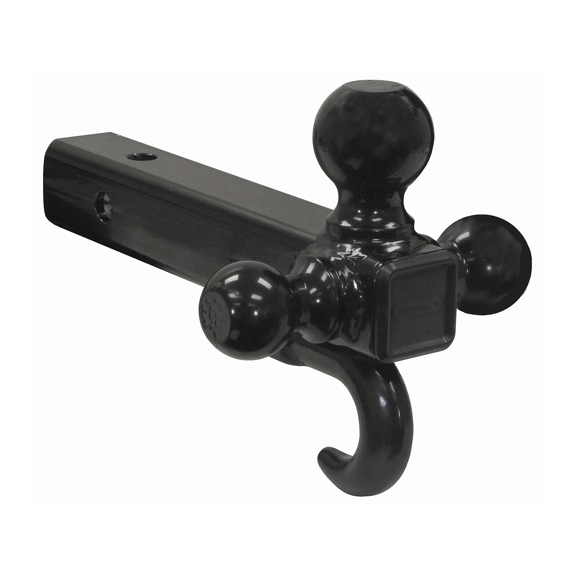 Buyers Products, Tri-Ball Htch Tubular Shank, Blck Balls/Recovery Hook, Model# 1802208